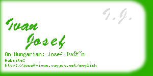 ivan josef business card